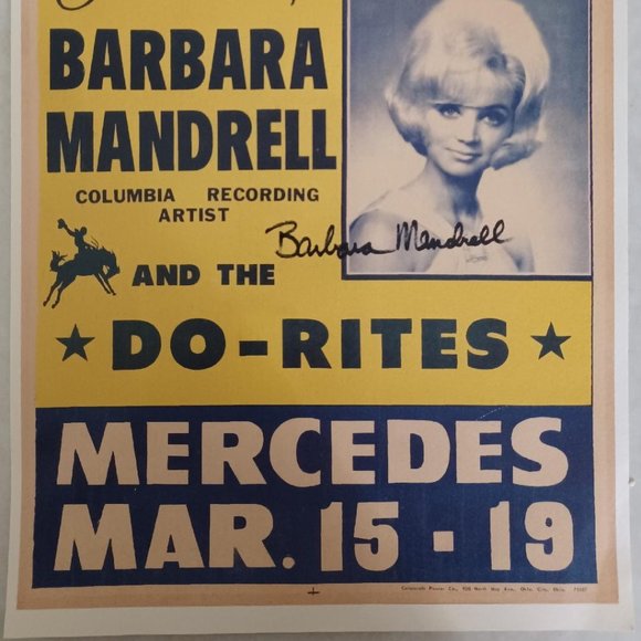 1967 Barbara Mandrell SIGNED Original Concert Poster REPRODUCTION (RP) - Picture 3 of 4